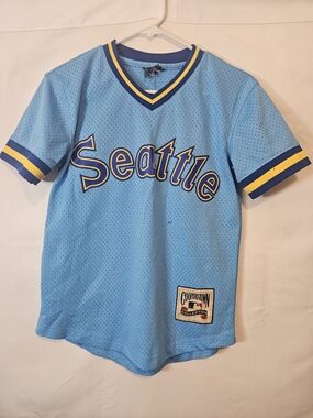 Seattle Mesh Short Sleeve Kids Jersey - Light Blue "Turn Back The Clock"